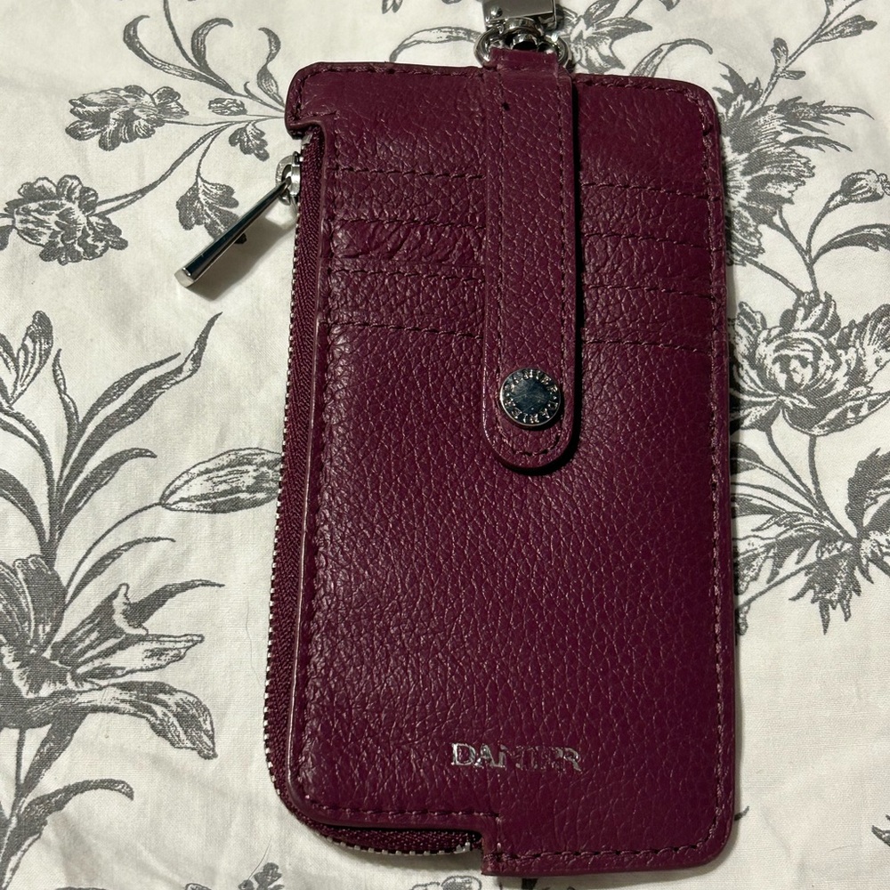 DANIER Leather Burgundy Card Holder